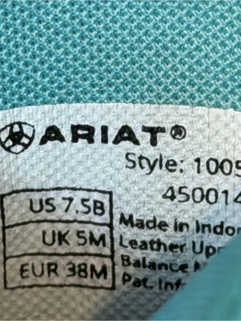 Ariat turquoise women